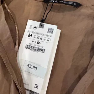 Zara nwtLight Tan Button-Front Blouse thumbnail 2