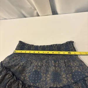 Altar'd State Lined Tiered Ruffled Short Skirt Size Medium‎ Navy Boho Festival thumbnail 5