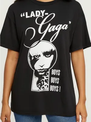 Vintage 2009 Lady Gaga “Boys Boys Boys” Keyhole Graphic T-Shirt Size XL thumbnail 1