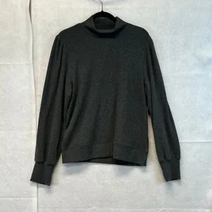 J. CREW Women’s Gray Mock Neck Ribbed Pullover Sweater XL Long Sleeve Soft NWT‎ thumbnail 3