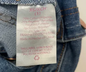 XS High Rise Distressed Jean Overalls – Vintage Look Short Romper (F10) thumbnail 5