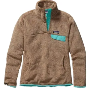 PATAGONIA Women's Re-Tool Snap-T Pullover Brown Tan Blue Size Small Winter Coat thumbnail 1