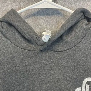 POSHMARK Hoodie Sweatshirt Women's Large Charcoal Gray Pocket Long Sleeve Fleece thumbnail 3