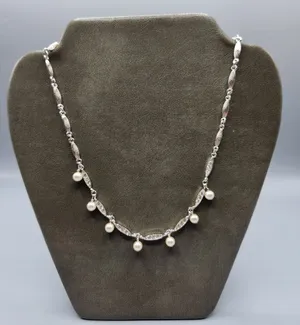 Vintage Swarovski Silver Toned Necklace With Swan Tag thumbnail 1