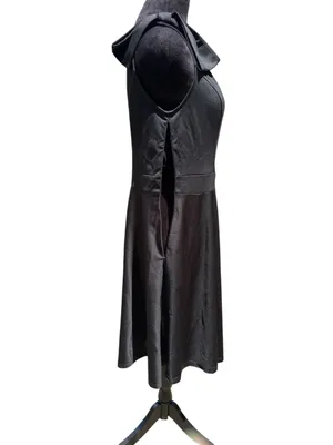NWOT JASAMBAC Black One Shoulder Bow A-Line Cocktail Dress‎ with Pockets Size L thumbnail 9