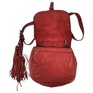 Patricia Nash Red Leather Fringe Crossbody Bag Purse Handbag thumbnail 4