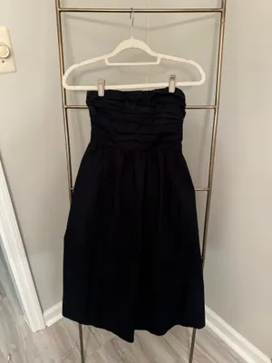 Abercrombie Strapless Black Midi Dress thumbnail 2