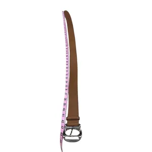 Michael Kors Women's Brown Leather Belt Silver Buckle Adjustable Chunky thumbnail 7