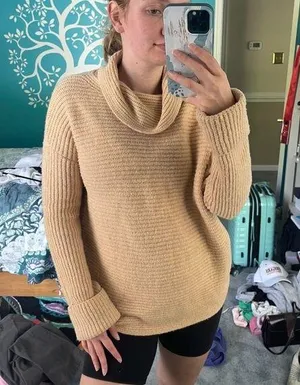 Anthropologie Pilcro Cowl Neck Pullover Knit Tunic Sweater thumbnail 1