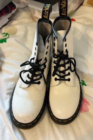 White Dr. Martens Boots thumbnail 1