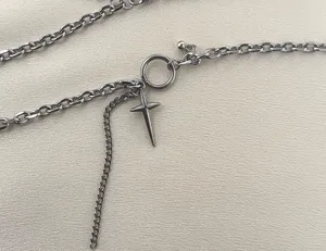 Cross Pendant Necklace for Men Women Streetwear Hip Hop Punk Unisex Necklace thumbnail 3