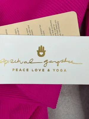Spiritual Gangster Love Sculpt 7/8 Leggings XS S Magenta Ribbed NWT thumbnail 6