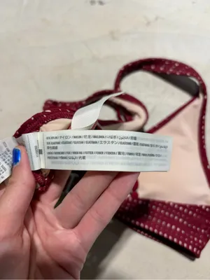 Abercrombie & fitch Burgundy Knot-Front bikini swim top XS thumbnail 6