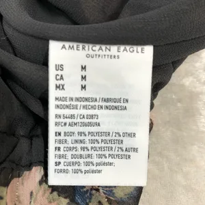 American Eagle medium peasant floral cottage core blouse thumbnail 7