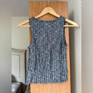 American Eagle Outfitters Charcoal Lace-Up Tank Top thumbnail 2