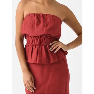 NWT Posse Aurelia Strapless Top Sz M Red Size M thumbnail 7