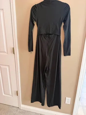 Halara XS Easy-Peezy  Jumpsuit Black Long-Sleeve thumbnail 7