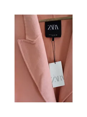 Zara Blush Pink Long Trench Coat thumbnail 7