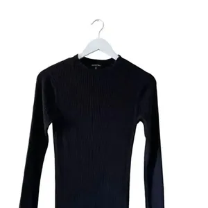 Free People Who Wear What Black Crewneck Long Sleeves Knit Midi Long Dress SZ M thumbnail 3