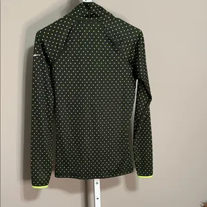 Nike Dri-FIT 1/4 Zip‎ Pullover Small Black Polka Dot Running Training Top thumbnail 7