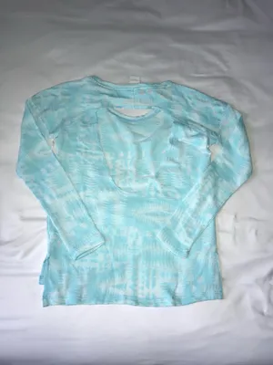 Aeropostale Blue Tribal Print Long Sleeve Shirt With Open Back thumbnail 4