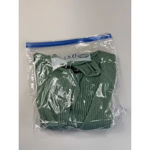 rue21 Sage Green Ribbed Knit Wrap Top Open Back‎ Long Sleeve Crop Top thumbnail 7