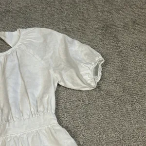 Reformation Irwin Dress Womens 2 White Linen Lined Open Back Mini Party thumbnail 5