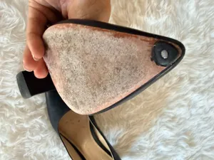 Marc Fisher Ltd Black Leather Pointed Toe Block Heel Pumps Size 8M thumbnail 3
