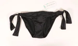 NWT Shine on Hipster Tie-Side Bottoms in Black thumbnail 3