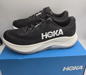 HOKA One One Rincon 4 Running Shoes Women’s 9 B Black White Sneakers 1155131 NEW thumbnail 1
