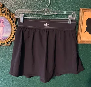 Alo Match Point Tennis Skort Size Medium Black thumbnail 1
