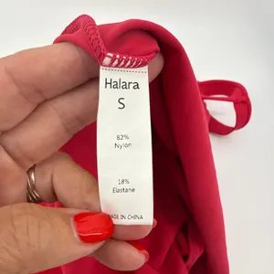Halara NWT SoftlyZero Ruched Lace Up Bodycon Midi Dress‎ Winterberry w/ Bra S thumbnail 9
