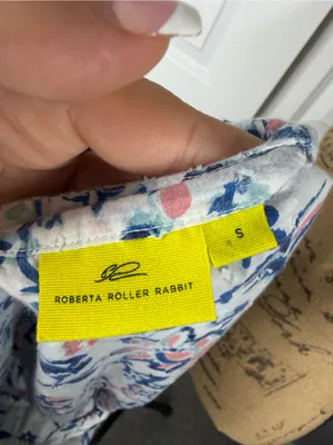 Roberta Roller Rabbit Sz S Floral Cotton Mini Dress Boho Cottagecore Casual thumbnail 8