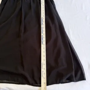 As You Wish Black Lace Chiffon Mini Dress Bohemian Parisian Dress Pompom Medium‎ thumbnail 8