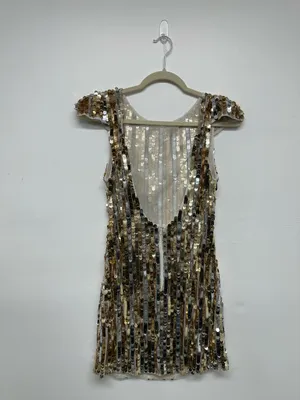 Topshop Gold Sequined Mini Dress thumbnail 8