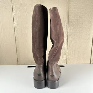 Coach Bailey Brown Leather/Suede Side Zip Mid Calf Boots Size 8B Shearling Lined thumbnail 7