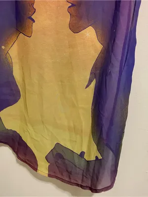 Disney Womens M Medium 34” The Little Mermaid Tank Top Sheer Chiffon Ariel Rock thumbnail 8
