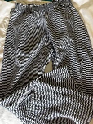 Anne Klein Blue White Seersucker Striped Pants Trousers-M thumbnail 6