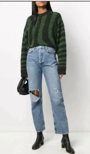 Like New Agolde 90’s pinch waist distressed jeans thumbnail 1