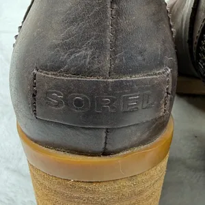 Sorel Cate Buckle Bootie‎ Dark Brown Leather Suede Ankle Boots NL3916-205 6 thumbnail 5