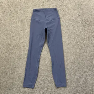 Lululemon Align High Rise Leggings Ribbed Oasis Blue Athletic Women's 4 x 25 thumbnail 2