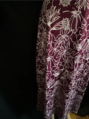 Fortune & Ivy Women’s Purple & White Floral Wrap Maxi Dress Petite Small thumbnail 7