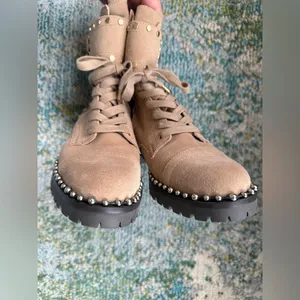 NWOT Sam Edelman Jennifer suede stud moto booties, size 6M thumbnail 16