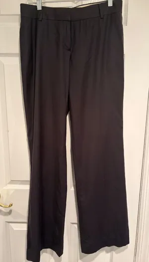 J.Crew City Fit Women 6T Black 100% Wool Straight Leg Dress Pants thumbnail 1