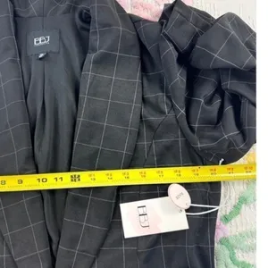BBJ Los Angeles Women's Black Grid Pattern Blazer XL‎ thumbnail 5