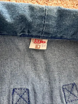 Denim Vest with Embroidered Shawl Collar vintage thumbnail 10