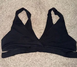 Fabletics Black Cross-Front Wireless Bralette thumbnail 1