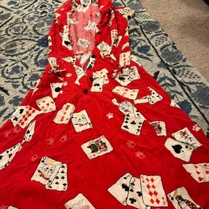 Collectif London Liza Cat Croupier Red Swing Dress (Size 2)‎ thumbnail 8