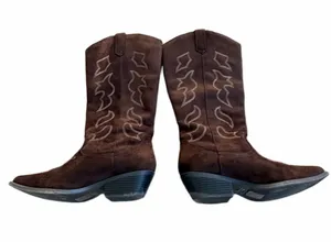 Soda Women’s Brown Suede Western Mid-Calf Boots thumbnail 1