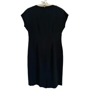 Patrick Collection Black 100% Silk Beaded Sheath Dress Vintage‎ 8 Formal LBD 90s thumbnail 2